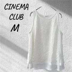 CINEMA CLUB 総レース タンクトップ 白 レイヤード 華やか 白 M