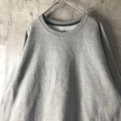 A3442古着　スウェット　グレー　無地　90s Y2K