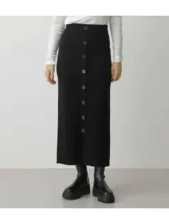 アズールバイマウジー スカート ミディアムスカート ブラック ニット