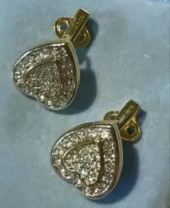 ハート型クリスタルイヤリング