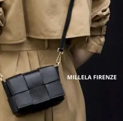 【MILLELA FIRENZE】メッシュショルダーミニバッグ ブラック 美品
