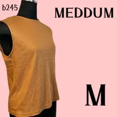 MEDDUM メデューム　レディースノースリーブニットシャツ　M ブラウンのサムネイル