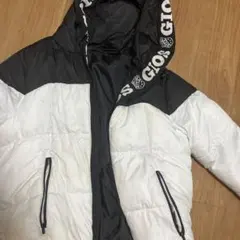 GIOS ダウンジャケット 白/黒 フード付き