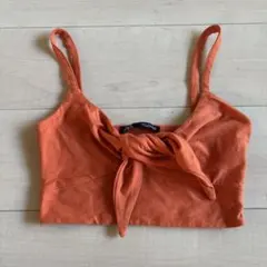 ZARA オレンジ キャミソール S