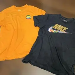 【NIKE ナイキ】DRI-FIT Tシャツ オレンジ ブラック　2枚セット