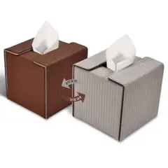 リバーシブル　ティッシュボックス ティッシュケース 車 PUレザー