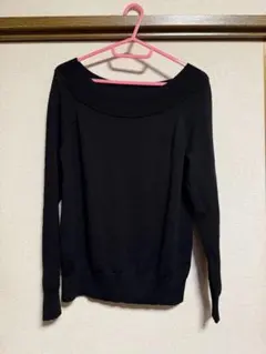 UNIQLO エクストラファインメリノ ボートネックセーター　M ブラック