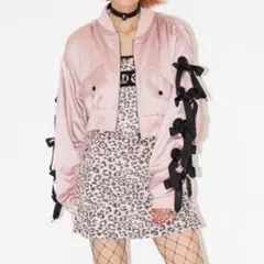 Onespo / MA-1 ピンク ブルゾン リボン付き