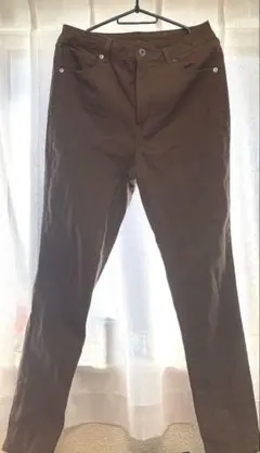 GUハイウエストスキニーパンツ ブラウン 73