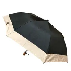 ロサブラン／折り畳み日傘／2段折りミドル／ブラック×シャンパンベージュ／晴雨兼用のサムネイル