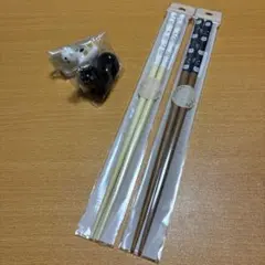 白ネコ＆黒ネコ 箸置き お箸セット