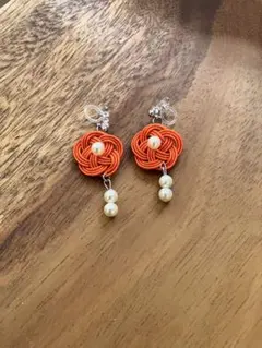 【水引ハンドメイド】ノンホールピアス