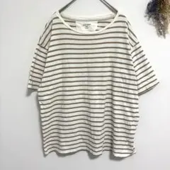 HEART MARKE (F) Tシャツ カットソー 半袖 コットン ストライプ