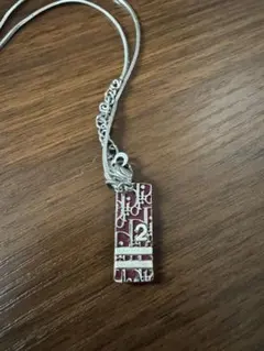 クリスチャンディオールトロッター柄プレートネックレス