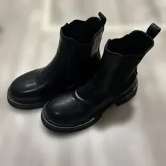 ブラック サイドゴアブーツ 24.5cm