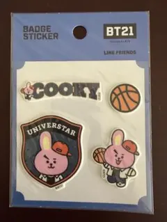 BT21 COOKY バッジステッカー