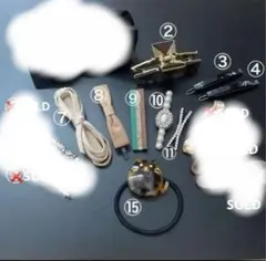 ヘアクリップ　ヘアピン　ヘアゴム　まとめ売り　9点セット