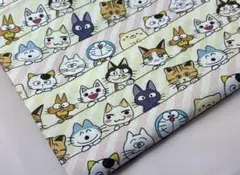 生地.シーチング.綿100%幅110cm×100cm.猫達33070