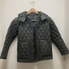 美品　GAP kids 130 フードつき ダウンコート　カーキ