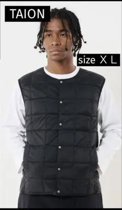 TAION ブラック ダウンベスト XL