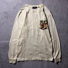 【Y8724】XLARGE 長袖Tシャツ　サイズM ライトイエロー