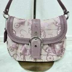 COACH コーチ ソーホー ショルダーバッグ ホースアンドキャリッジ ピンク