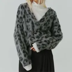 ALEXIA STAM レオパード柄カーディガン F