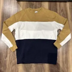 ZARA スウェットネイビー ホワイト ブラウン