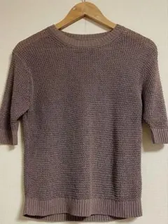 無印良品MUJI 半袖ニット Mサイズ ブラウン