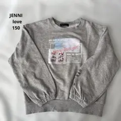 JENNI love グレー トレーナー プリント　150 女の子　ジュニア