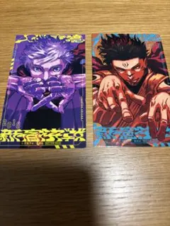呪術廻戦 モジュロ 特典 イラストカード 2枚セット 五条悟 両面宿儺 コンプ