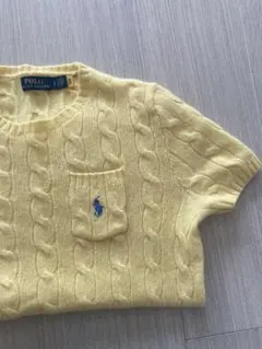 POLO RALPH LAUREN イエロー 半袖セーター S