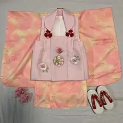 七五三　３歳　ピンク　京都花ひめ　被布　さくらんぼ