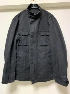 コムサイズム　チンストスタンドカラーミリタリージャケット