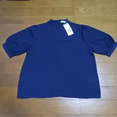 タグ付き未使用新品★アースミュージック&エコロジー 半袖 スタンドフリルブラウス