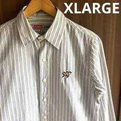 【可愛い◎】XLARGE エクストララージ ファインクロージングストライプシャツのサムネイル