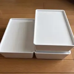 【3個セット】IKEA KUGGIS ボックス ホワイト 18×26×8cmのサムネイル