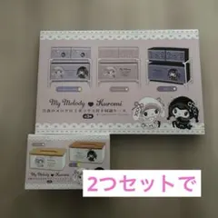 マイメロディ&クロミ　3ボックス付き収納ケースとクリアティッシュケース(クロミ)