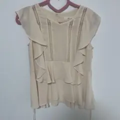 SNIDEL ブラウス フリル フリーサイズ ベージュ イエロー クリーム