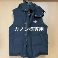 DANTON ダウンベスト フード付き 38 ブラック クリーニング済み