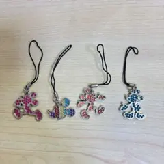 【4個セット】ミッキーマウス　ストラップ