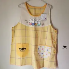 値下げ新品未使用タグ付き miffy チェック柄エプロン LL-3Lのサムネイル