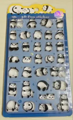 【海外製】ボンボン　ドロップシール　うるちゅるポップシール　パンダ