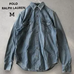 ポロラルフローレン デニム ウエスタン シャツ M