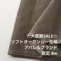 2FX/5884◆4m 感謝祭/限定/ポリソフトオーガンジー生地/アパレル