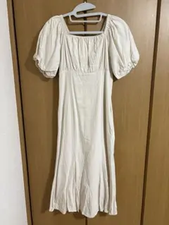 リネンライクレースアップマーメイドワンピース