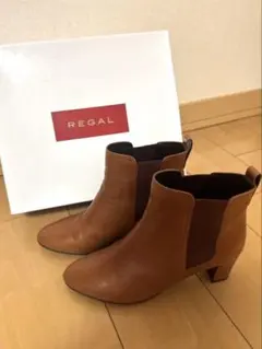 【美品】REGAL サイドゴアブーツ 本革ブラウンのサムネイル