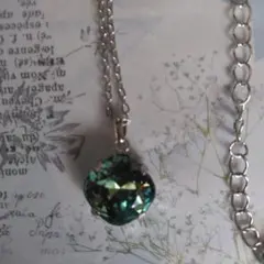 スワロフスキークリスタル12mm エリナイトスクエアネックレス