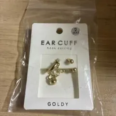 GOLDY 2WAY ゴールドイヤーカフ・フックピアス