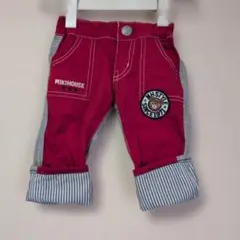 大人気!!【着用回数数回】ミキハウス ロールアップ ボトムス サイズ80